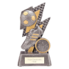 Strike Bolt Football Award Antique Silver & Gold 130mm