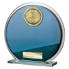 Seismic Superstar Football Circle Plaque Blue & Silver 145mm