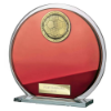 Seismic Superstar Football Circle Plaque Red & Silver 145mm