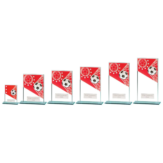 Mustang Football Red Jade Glass Award