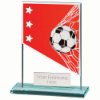 Mustang Football Red Jade Glass Award 80mm