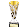 Defender Football Trophy Cup Silver & Gold 140mm