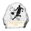 Mystique Football Male Glass Award 90mm