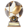 Pulse Star Rugby Award Antique Silver & Gold 135mm