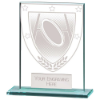 Millennium Rugby Jade Glass Award 110mm