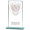 Millennium Rugby Jade Glass Award 160mm