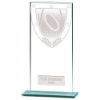 Millennium Rugby Jade Glass Award 180mm