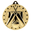 Cascade Stars Cricket Medal Gold 50mm