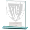 Millennium Cricket Jade Glass Award 110mm