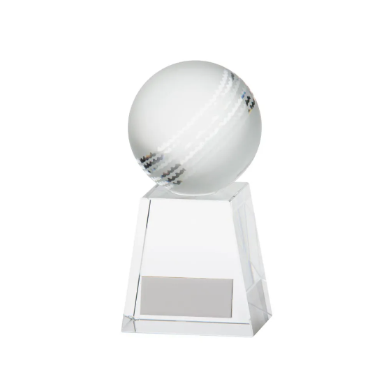 Voyager Cricket Crystal Award 125mm  (60mm Width)