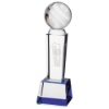 Tribute Cricket Crystal Award 180mm  (50mm Width)