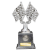 Velocity Crossed Flags Award Antique Silver 200mm