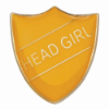 Scholar Pin Badge Head Girl Yellow 25mm