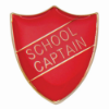Scholar Pin Badge School Captain Red 25mm