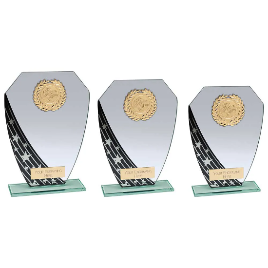 Starlight Hex Jade Glass Award Black