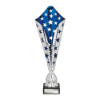 Galaxy Laser Trophy Silver & Blue 390mm