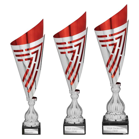 Arrow Laser Trophy Silver & Red