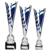 Inspire Laser Trophy Silver & Blue