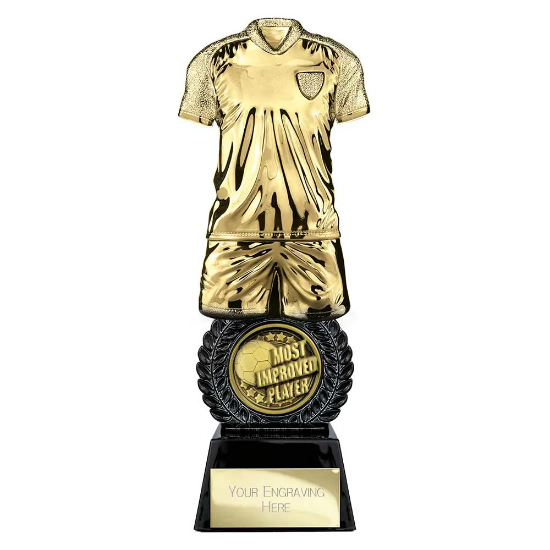 Intensity Football Most Improved Award Gold & Carbon Black 260mm