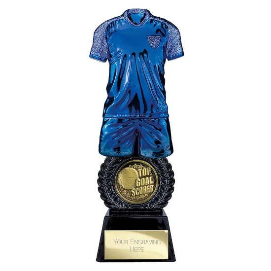 Intensity Football Top Scorer Award Blue & Carbon Black 260mm