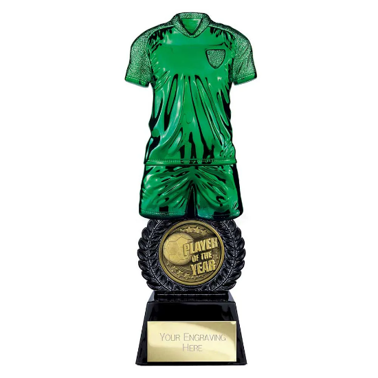 Intensity Football Player of Year Award Green & Carbon Black 260mm