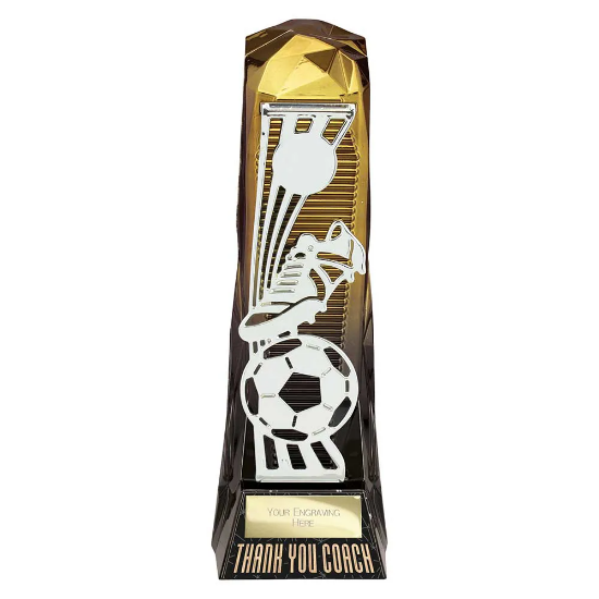 Shard Football Thank You Coach Award Gold to Black 230mm