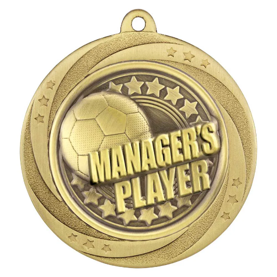 Superstar Managers Player Medal Gold 60mm