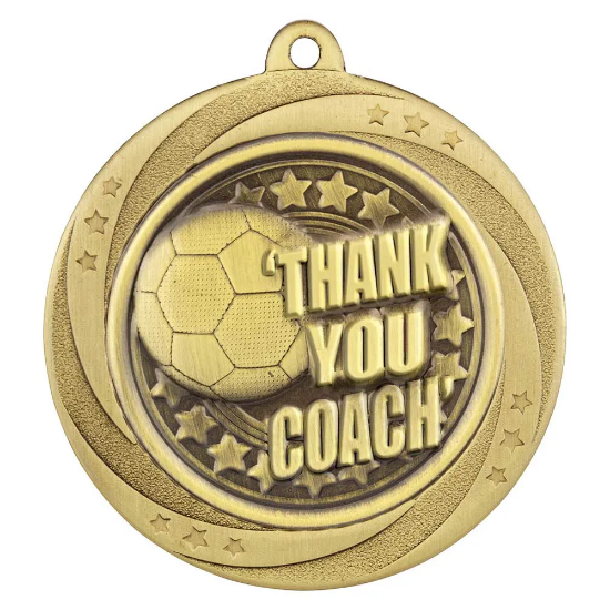 Superstar Thank you Coach Medal Gold 60mm