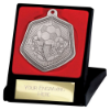 Falcon Football Medal & Box Silver 65mm