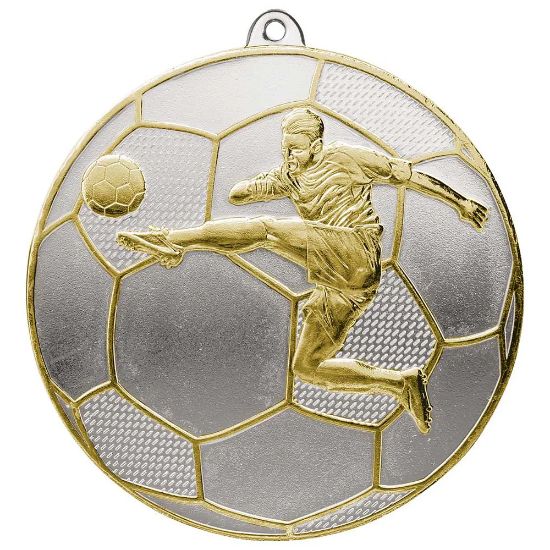 Premiership Football Medal Gold & Silver 70mm