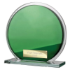 Seismic Multisport Circle Mirror Glass Green & Silver 125mm (8mm Thick