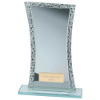 Eternal Glass Award Blue & Cracked Silver 165mm (5mm Thick)