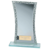 Eternal Glass Award Blue & Cracked Silver 205mm (5mm Thick)