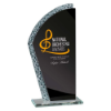 Hawk Glass Award Black & Silver 185mm (5mm Thick)
