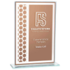Titanium Mirrored Glass Award Bronze 180mm (8mm Thick)