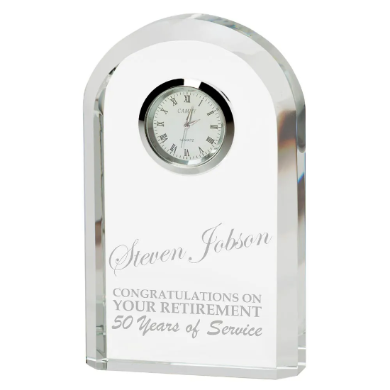 Eternity Crystal Clock 130mm (25mm Width)