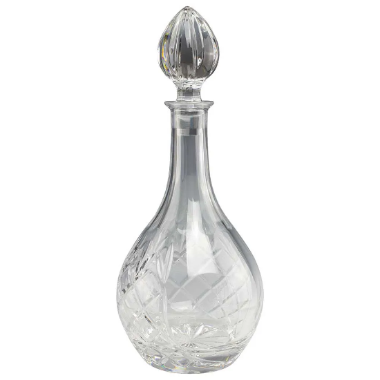 Wine Panelled Crystal Decanter 335mm (140mm Width)