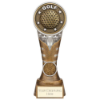 Ikon Tower Golf Award Antique Silver & Gold 200mm
