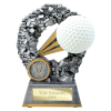 Blast Out Golf Ball Resin Award Antique Silver 140mm