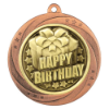 Superstar Happy Birthday Medal Bronze 60mm