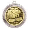 Superstar Happy Birthday Medal Silver 60mm
