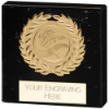 Tribute Wreath Medallion Marble Award Gold 75mm