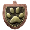 Cobra Dog Obedience Shield Medal Bronze 75mm
