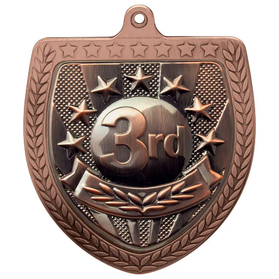 Cobra 3rd Place Shield Medal Bronze 75mm