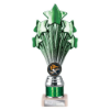 5 Star Multisport Tube Trophy Green and Silver 215mm