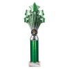 5 Star Multisport Tube Trophy Green and Silver 315mm