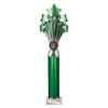 5 Star Multisport Tube Trophy Green and Silver 365mm