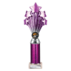 5 Star Multisport Tube Trophy Purple and Silver 290mm