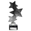 Trinity Star Multisport Plastic Trophy Black & Silver 195mm