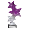 Trinity Star Multisport Plastic Trophy Purple & Silver 185mm